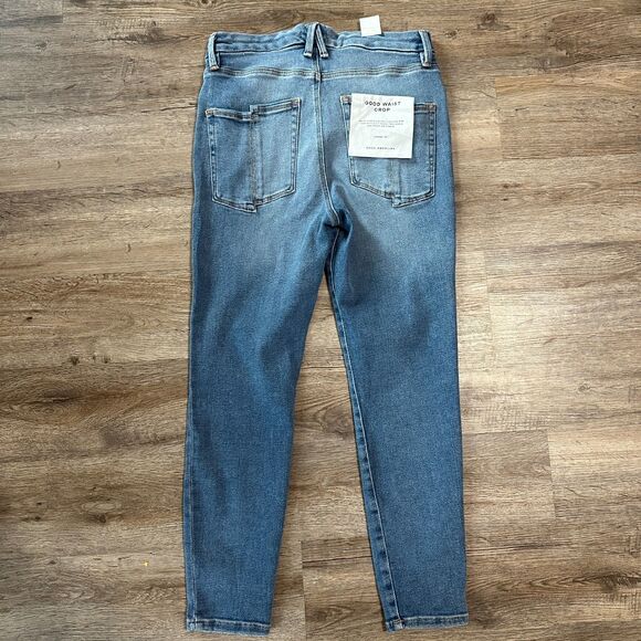 NWT Good American Good Waist Crop Jeans Womens 10/30 High Rise Medium Wash - Picture 6 of 6